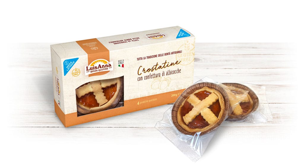 Crostatina gusto albicocca senza glutine e senza lattosio LuisAnna gluten free