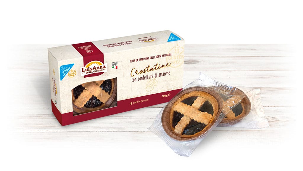 Crostatina gusto amarene senza glutine e senza lattosio LuisAnna gluten free