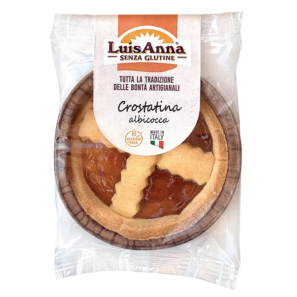 Monoporzione Crostatina gusto albicocca senza glutine LuisAnna gluten free