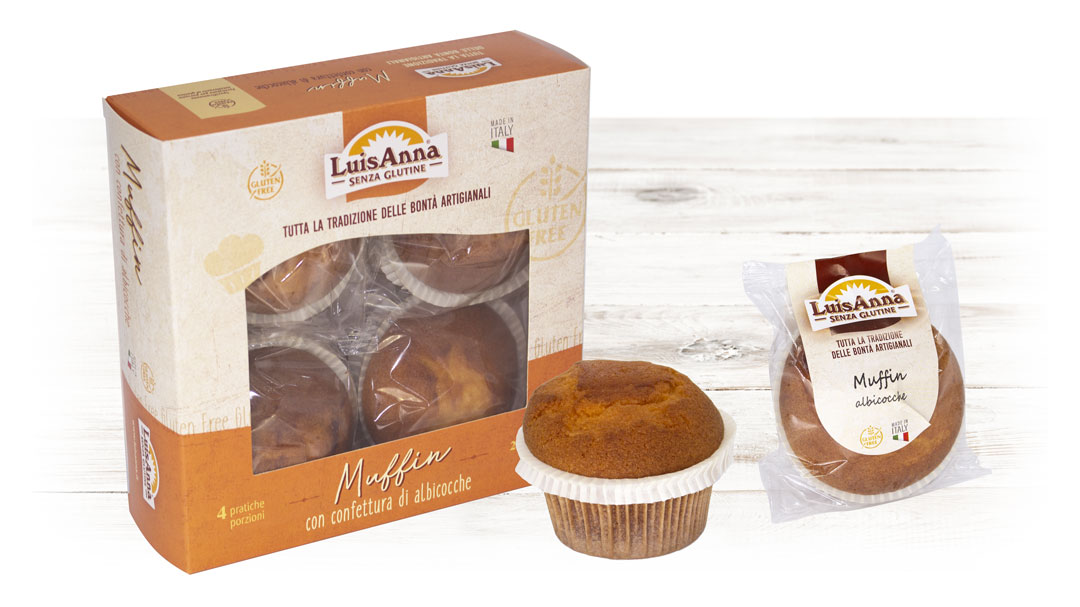 Muffin albicocca senza glutine LuisAnna gluten free