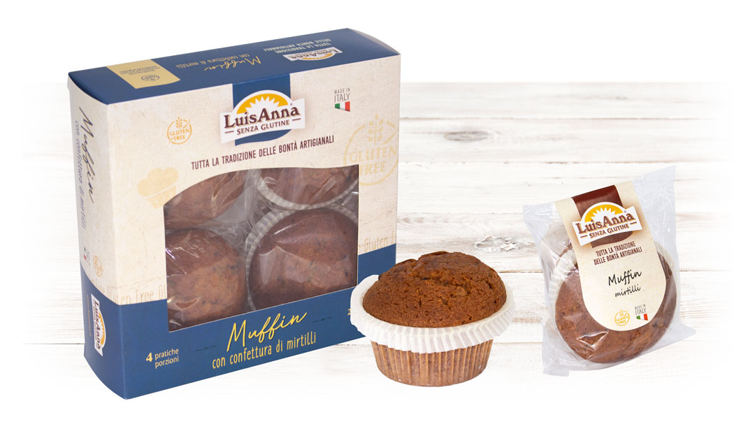Muffin mirtillo senza glutine LuisAnna gluten free