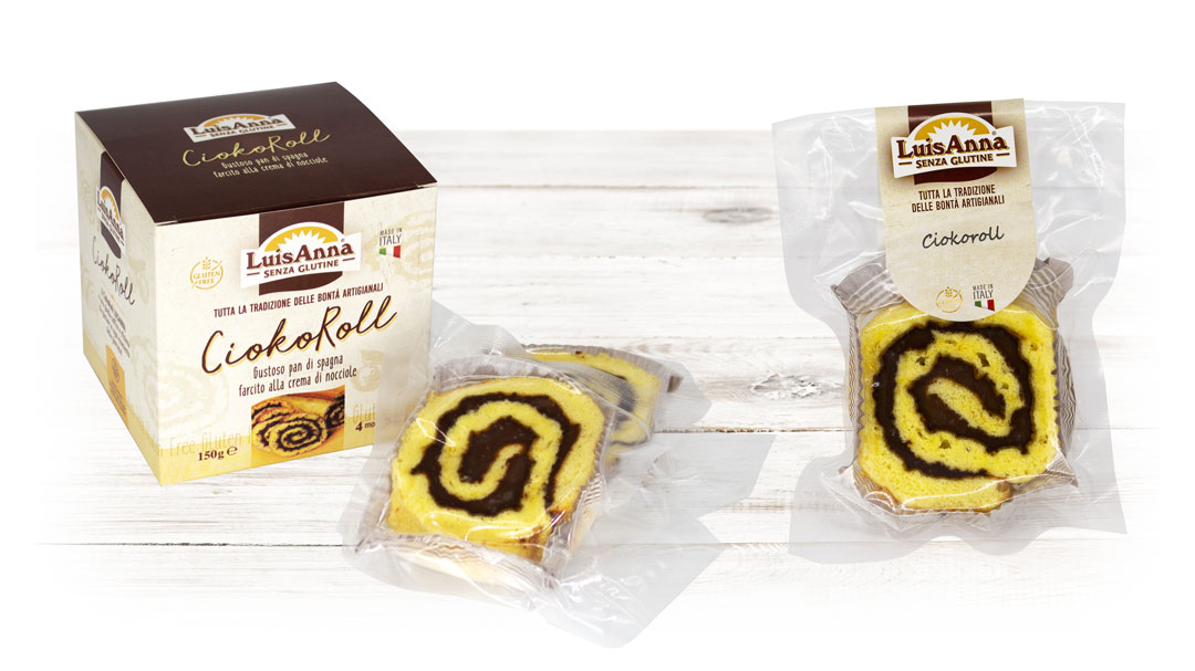 Mono porzione - CiokoRoll - Pan di spagna senza glutine Luisanna Gluten Free