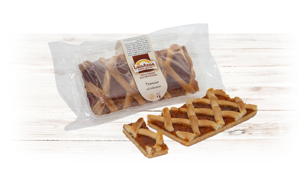 Trancio di crostata gusto albicocca senza glutine LuisAnna gluten free