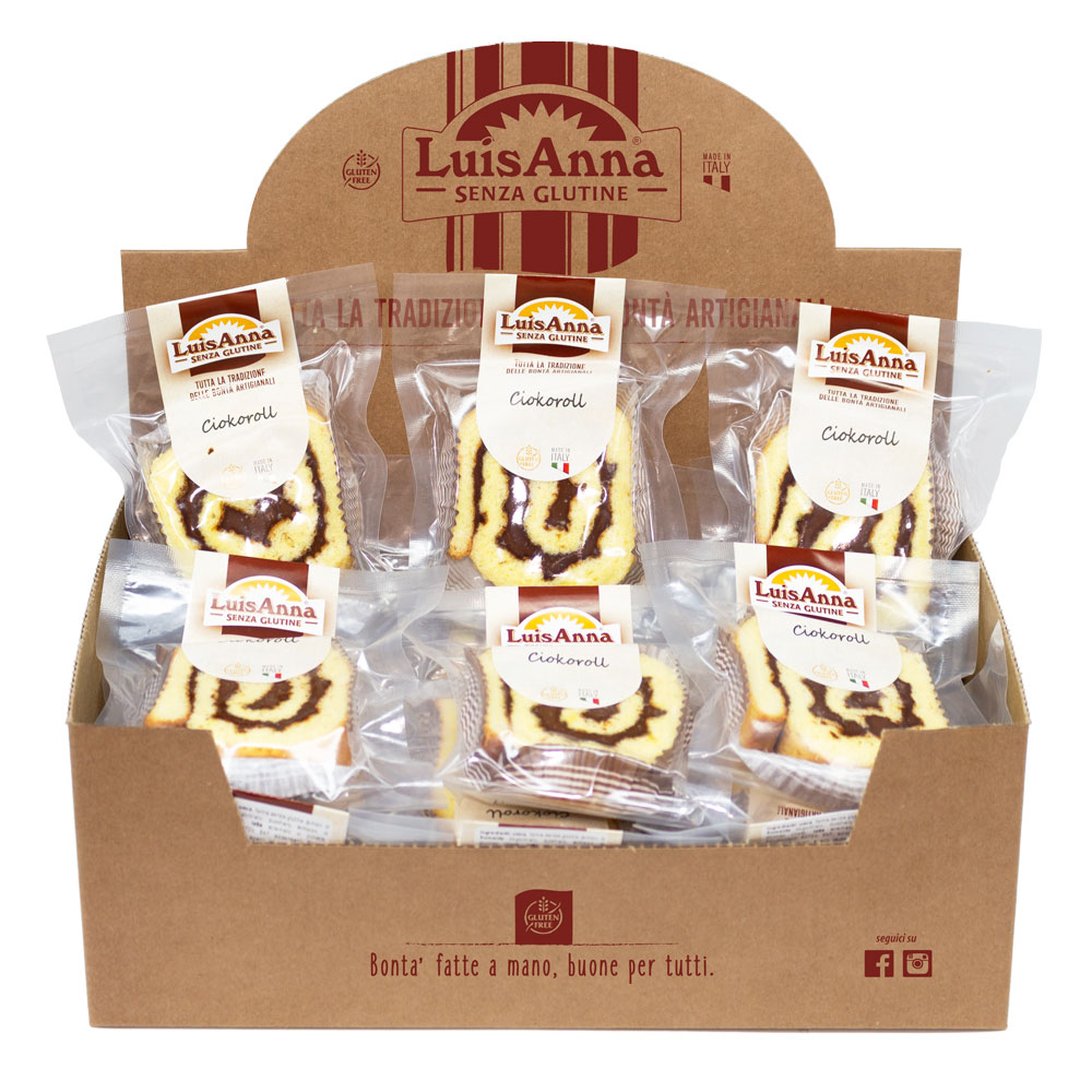 Box - CiokoRoll-pan-di-spagna-senza-glutine Monodosa da 50 g Box - CiokoRoll-pan-di-spagna-senza-glutine Monodosa da 50 g