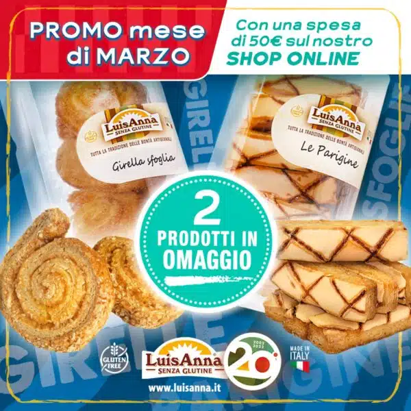 1 Parigina di sfoglia + 1 Girella di sfoglia omaggio