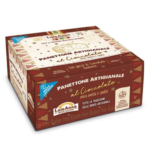 Panettone senza glutine e senza lattosio artigianale al Cioccolato