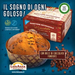 Panettone senza glutine e senza lattosio artigianale al Cioccolato