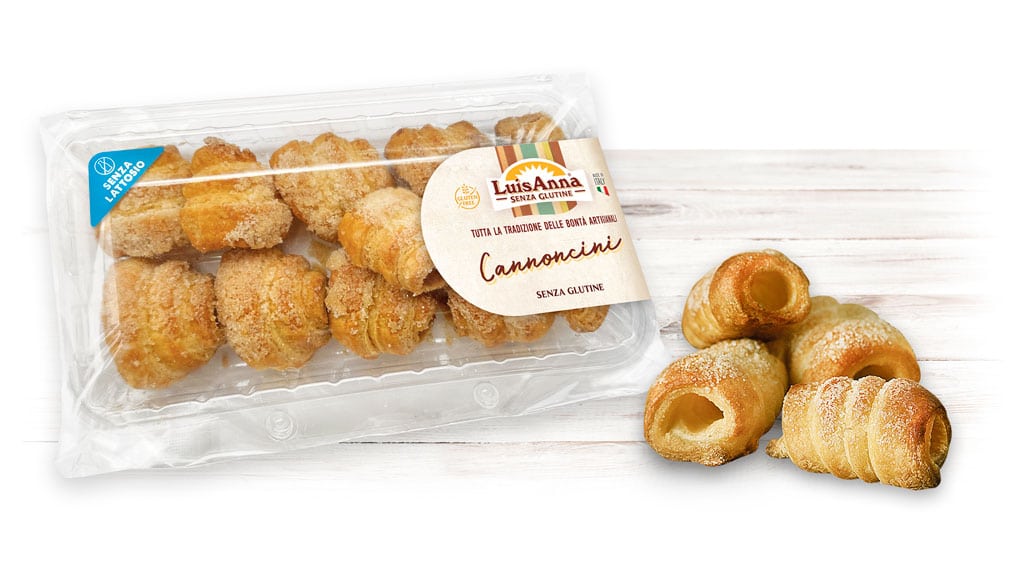 Cannoncini di sfoglia senza glutine e senza lattosio LuisAnna gluten free