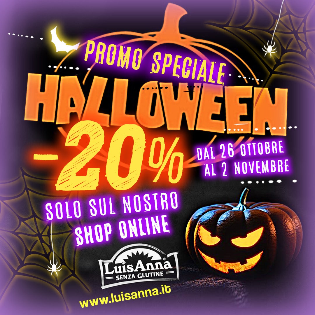 Promo di HAlloween senza glutine e senza lattosio Promo di HAlloween senza glutine e senza lattosio